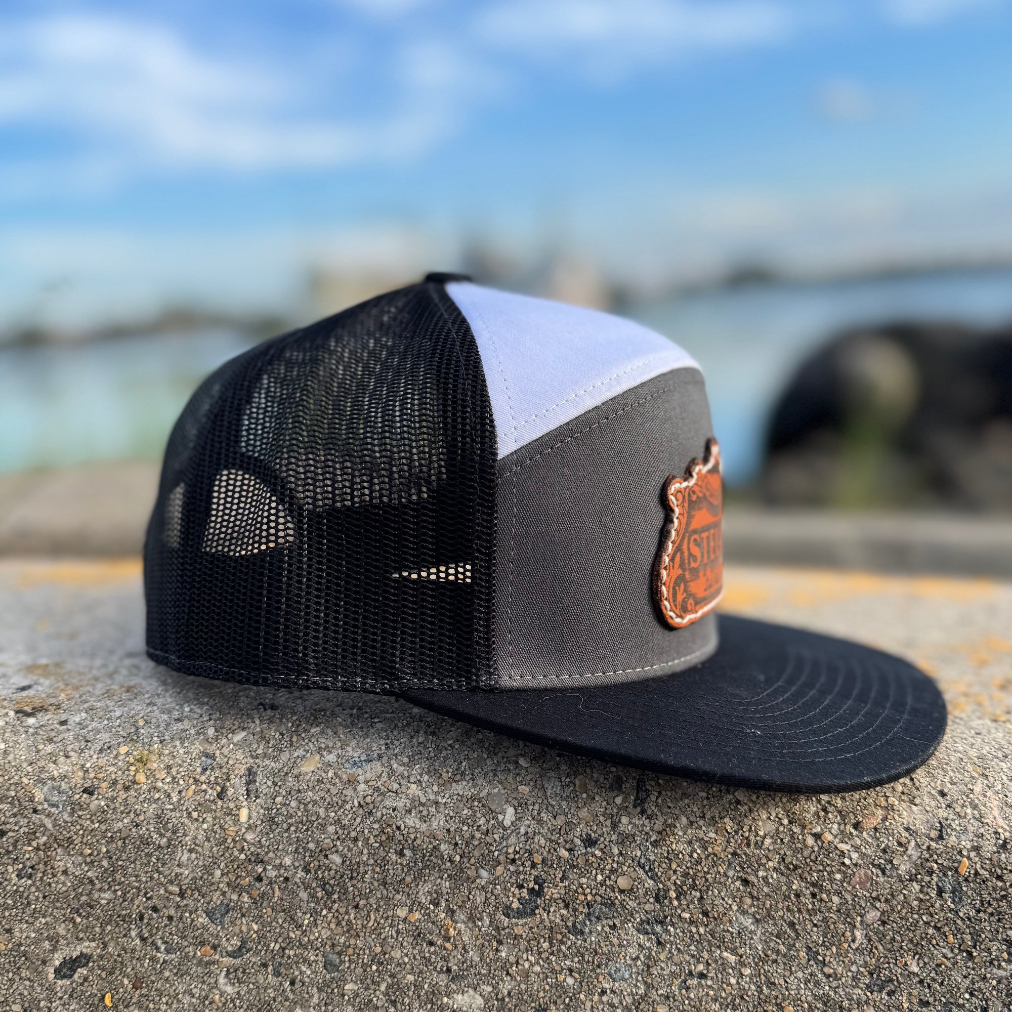 OG Logo 7 Panel Trucker Hat w/ Leather Patch