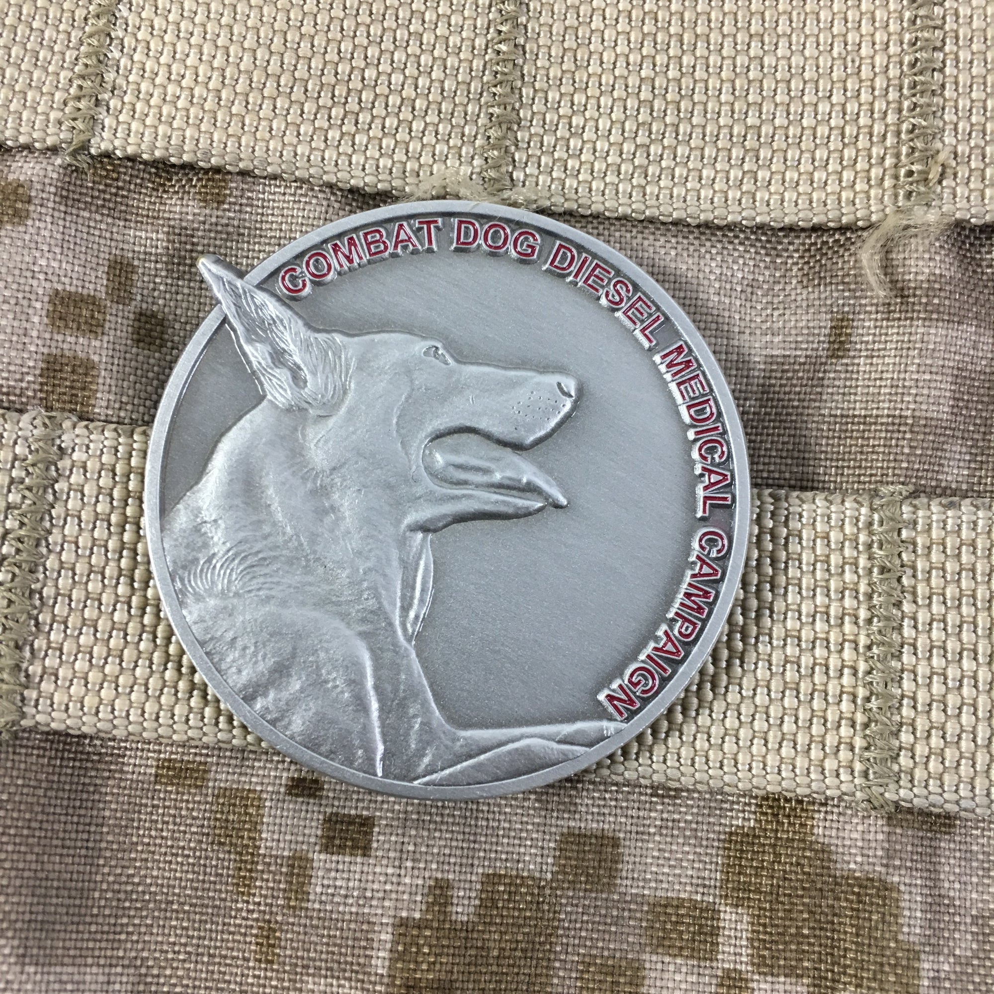 Combat Dog Diesel Medical Campaign Challenge Coin
