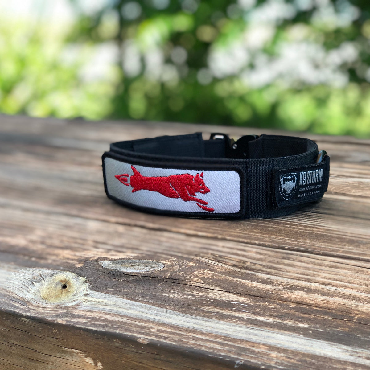 K9 Storm Dog Collar w/Hair Missile Patch